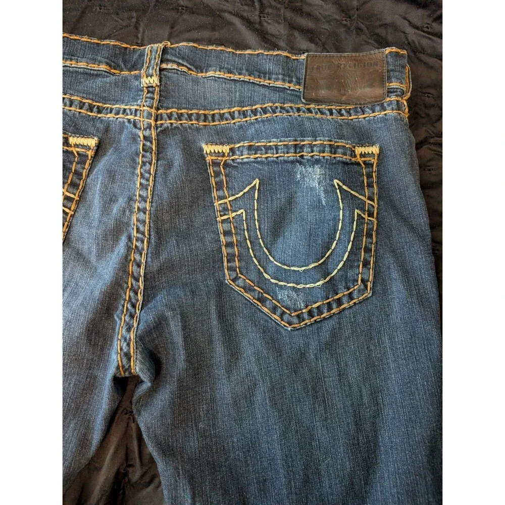 True Religion Rocco Jeans Men's Size 42 Blue Medium Wash Relaxed Skinny Denim